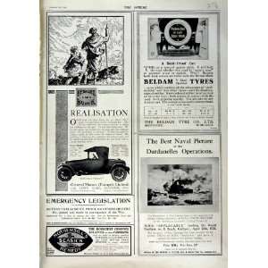    1916 ADVERTISMENT BUICK MOTOR CAR BELDAM TYRES SHIP