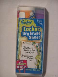 Foohy School Locker Dry Erase Sheet Marker Supplies  