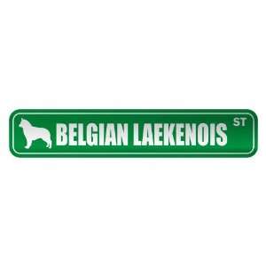 BELGIAN LAEKENOIS ST  STREET SIGN DOG