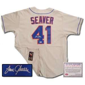 Tom Seaver New York Mets Autographed Majestic Away Jersey  