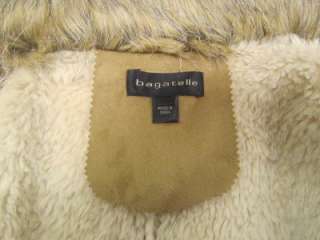 NWT Bagatelle Sz M Camel Shearling Faux Fur Suede Coat #20614  