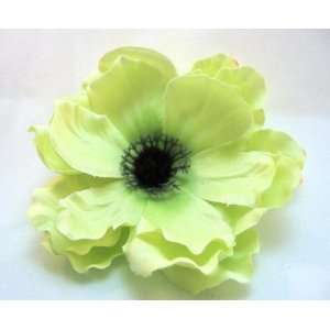  NEW Light Green Anemone Hair Flower Clip, Limited. Beauty