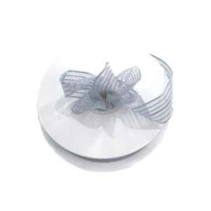  Ribbon SIlver 7 Stripes Wired 7/8 inch Arts, Crafts 