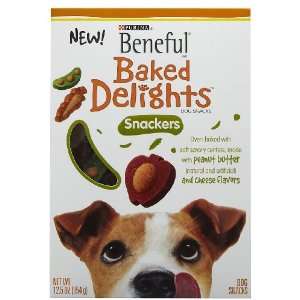 Beneful Baked Delights Snackers, Peanut Butter & Cheese, 12.5 z