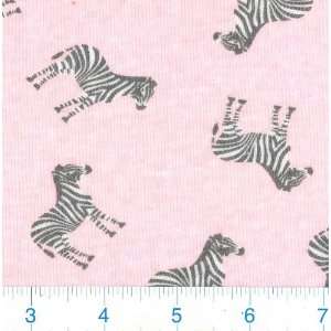  60 Wide Rib Knit Pink Zebras Fabric By The Yard Arts 