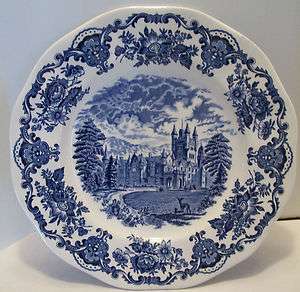   Wedgwood Royal Homes of Britain Balmoral Castle 10 Inch Plate Blue