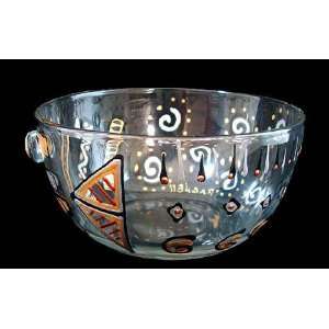  Man O Man Design   Hand Painted   Serving Bowl   6 inch 