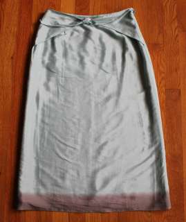 BANANA REPUBLIC Silk Sarong Long Lined Skirt Cloud Blue Sz 4 ~Nice 