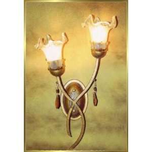 Designers Choice Wall Sconce, MG 8826 2W, 2 lights, Rustic Gold, 12 