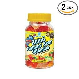  Rhino Gummy Bear Vitamins, 70 Count Bottles (Pack Of 2 