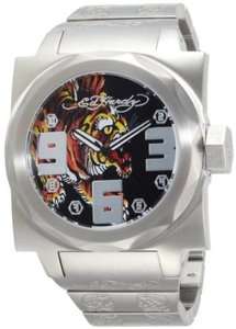 Mens Ed Hardy BA TG Baragon Tiger Stainless Steel 316L Watch  