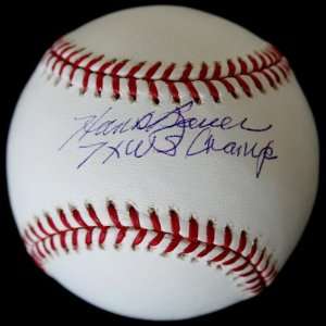 Hank Bauer Autographed Ball   Official Major League   Autographed 