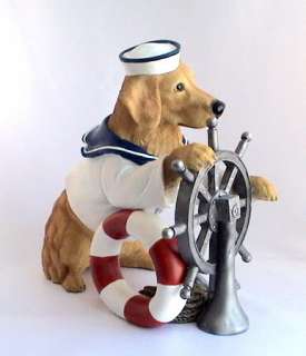 Punch Studio Hand Painted Ceramic Sailor Retriever Dog  