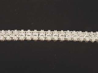 Sterling Silver .925 Fancy Chain Link 7.75 Bracelet  