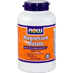  Now Magnesium Malate 1000mg, 180 Tablet Health & Personal 