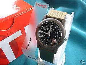 NEW TIMEX MENS OLIVE MILITARY STYLE 24 HOUR WATCH  