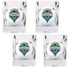 Set of 4 Seattle Sounders MLS 2oz Square Shot Glasses  