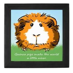 Guinea pigs make the world a little nicer Tile Box Pets Keepsake Box 