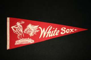 Vintage 1950s Chicago White Sox Baseball Pennant  