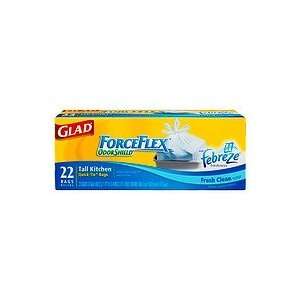 Glad Force Flex Tall Kitchen Quick Tie Bags Odor Shield with Febreze 