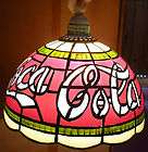 vintage coca cola tiffany style hanging lamp expedited shipping 