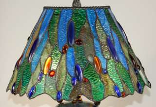 22 High Dale Tiffany Mura Blue Pottery Table Lamp  