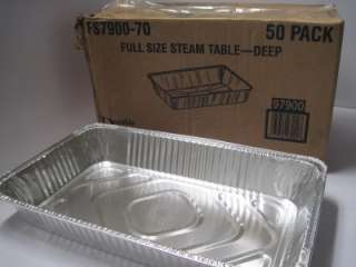 Full Size Steam Table  Deep 50 pk. Recyclable Aluminum  