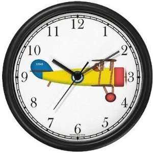  Biplane, Airplane or Air Plane   JP Wall Clock by 