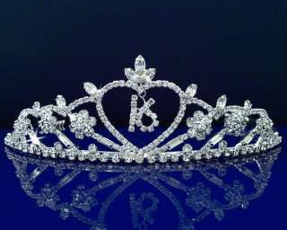 Sweet 16 Birthday Princess Party Prom Crown Crystal Tiara 51136  