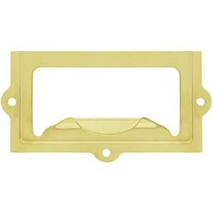 File Cabinet Label Holders. 2 5/8 Stamped Brass Label Holder With 