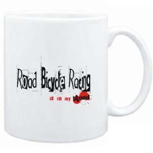  Mug White  Road Bicycle Racing IS IN MY BLOOD  Sports 