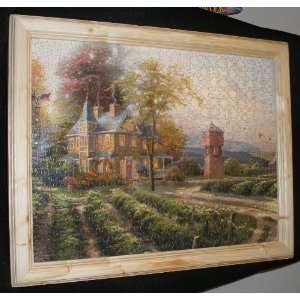   Wood Framed Abundant Harvest by Thomas Kinkade Puzzle 