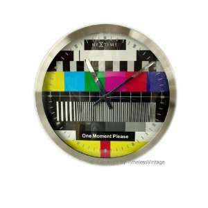   Retro Television Color Bar Urban Decor Wall Clock