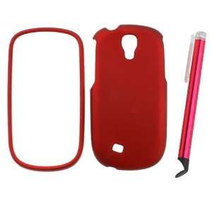  GTMax Red Rubberized Hard Cover Case + Red Universal Full 