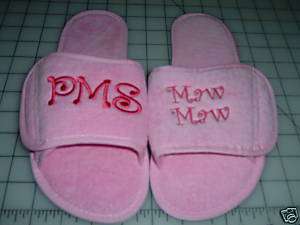 EMBROIDERY PERSONALIZED UNISEX SLIPPERS bed bath shower  