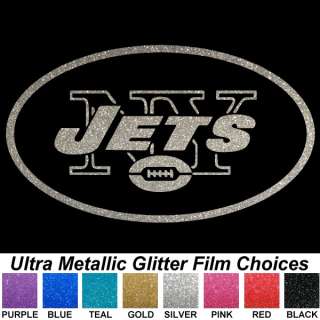 New York Jets Ultra Metallic Auto Car Truck Window Sticker Decals 