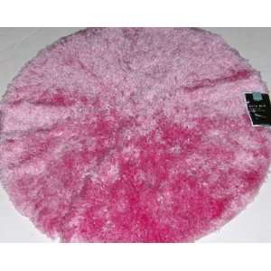  Home Pouf of Pink Throw Accent Rug No skid Bath Mat Round 