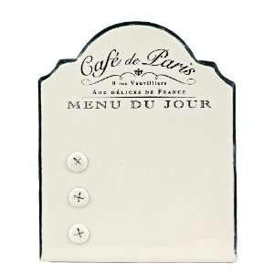    America Retold Café de Paris Enamel Menu Board