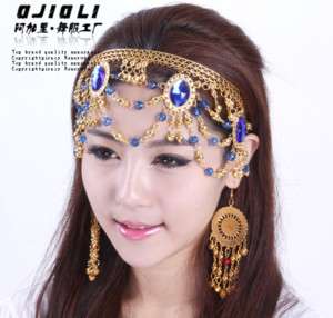 NEW Belly dance costume Jewelry Head Ornament Blue  