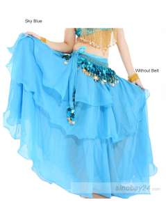 C91400 3 Layers Belly Dance dress girls stylish pleat Skirts  