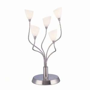  Newport Table Lamp in Polished Steel & Frost