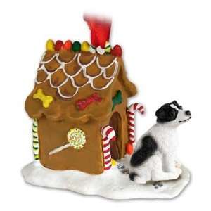 JACK RUSSELL TERRIER Dog Black/White Smooth NEW Resin GINGERBREAD 