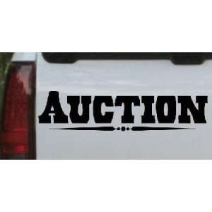  Black 34in X 8.5in    Auction Decal Window Sign Business 