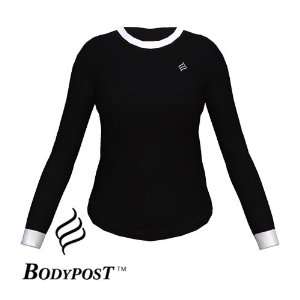   HyBreez Sports Training Long Sleeve Shirt, Size L, Color Black/White
