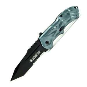 Sw Black Ops 3rd Gen Knife With 3.4inch Tanto Serrated Edge Blade Blue 