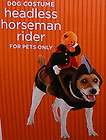 Headless Horseman Rider Dog Halloween Costume Medium Weight 15 to 30 