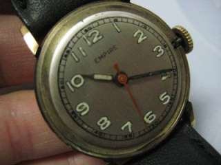 Vintage Solid 14k Gold Empire Wrist Watch Swiss Manual  