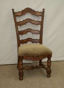 BERNHARDT MAPLE COUNTRY FRENCH LADDER BACK DINING SIDE CHAIR  