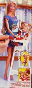 Barbie Family Kelly Eatin Fun Doll with Highchair 1997  