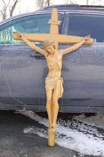 Hand Carved Wood Crucifix (5 Cross w/Corpus) chalice  